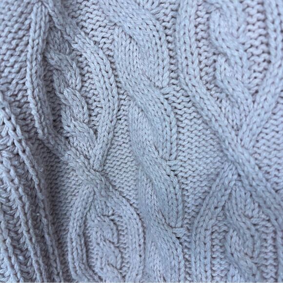 Aeropostale Women Medium Light Pink Cable Knit Sweater - Picture 6 of 9